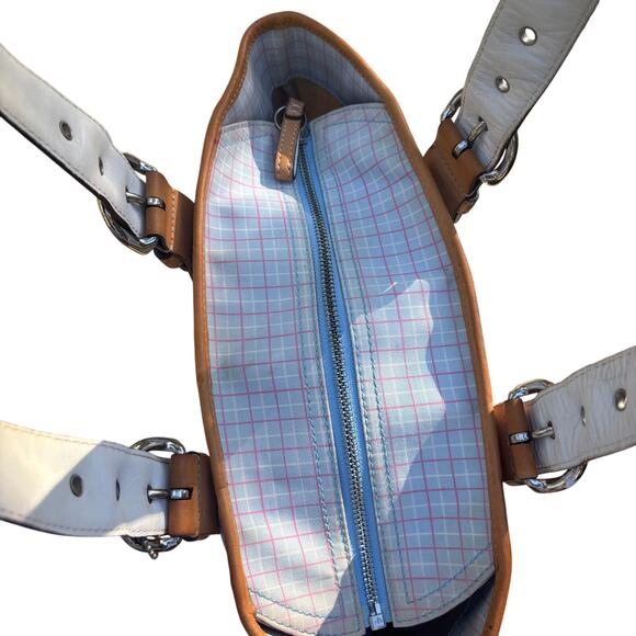 VTG Coach Tattersall Twill Tote Creed L04Q-1823 mini tote shoulder bag - Picture 8 of 10